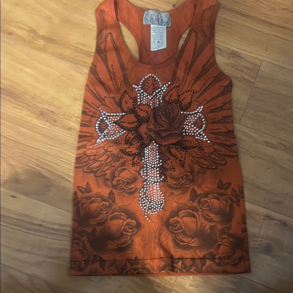 F&F Vibrant Orange Tank Top